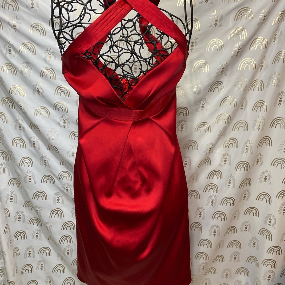 Laundry By Shelli Segal Red Backless Dress